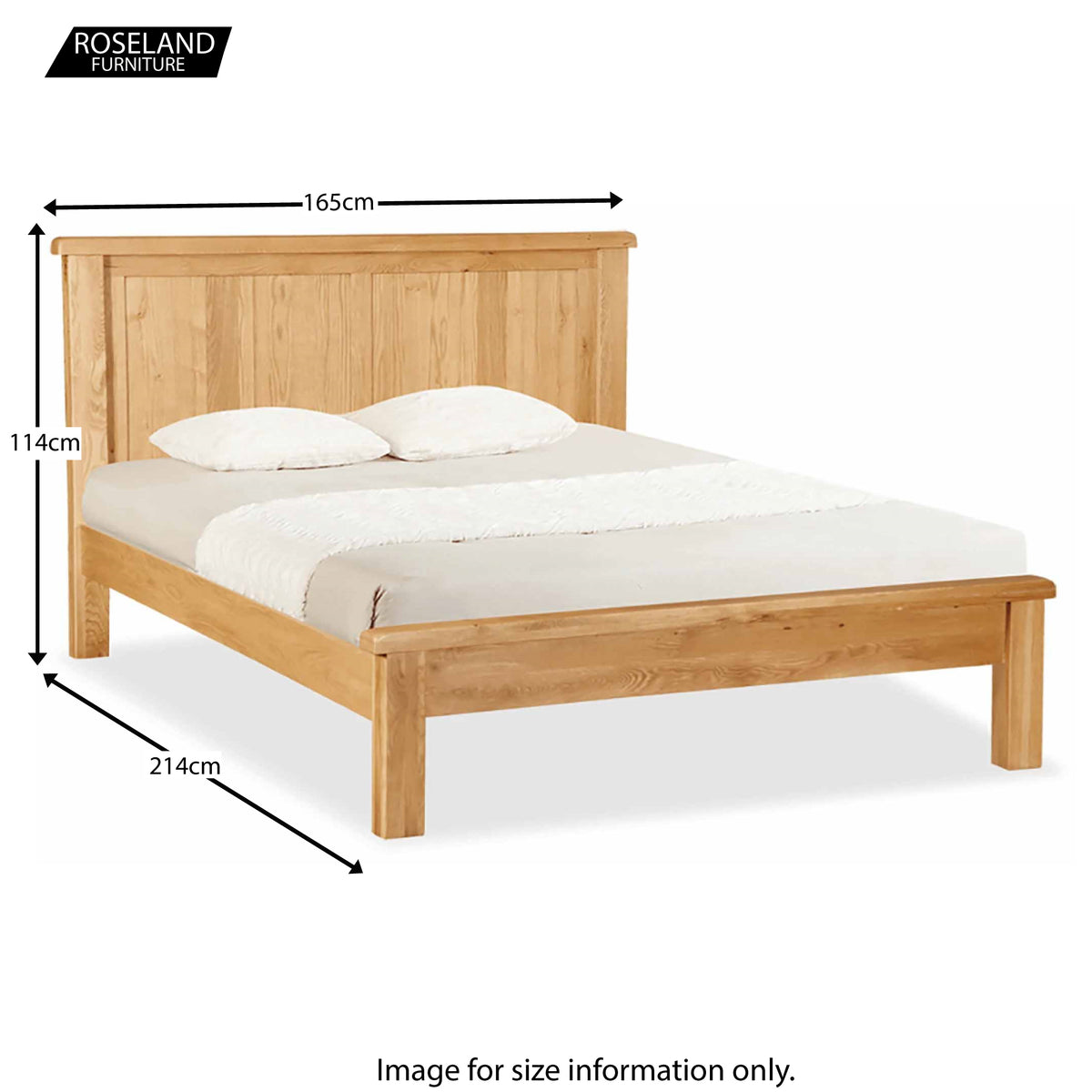 Zelak Oak Panelled 5ft king size Bed from Roseland furniture
