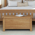 Zelah Oak Blanket Box Ottoman - Lifestyle