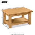 Zelah Oak Large Coffee Table - Size Guide