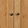 Zelah Oak Mini Sideboard - Close Up of Cupboard Door Knobs