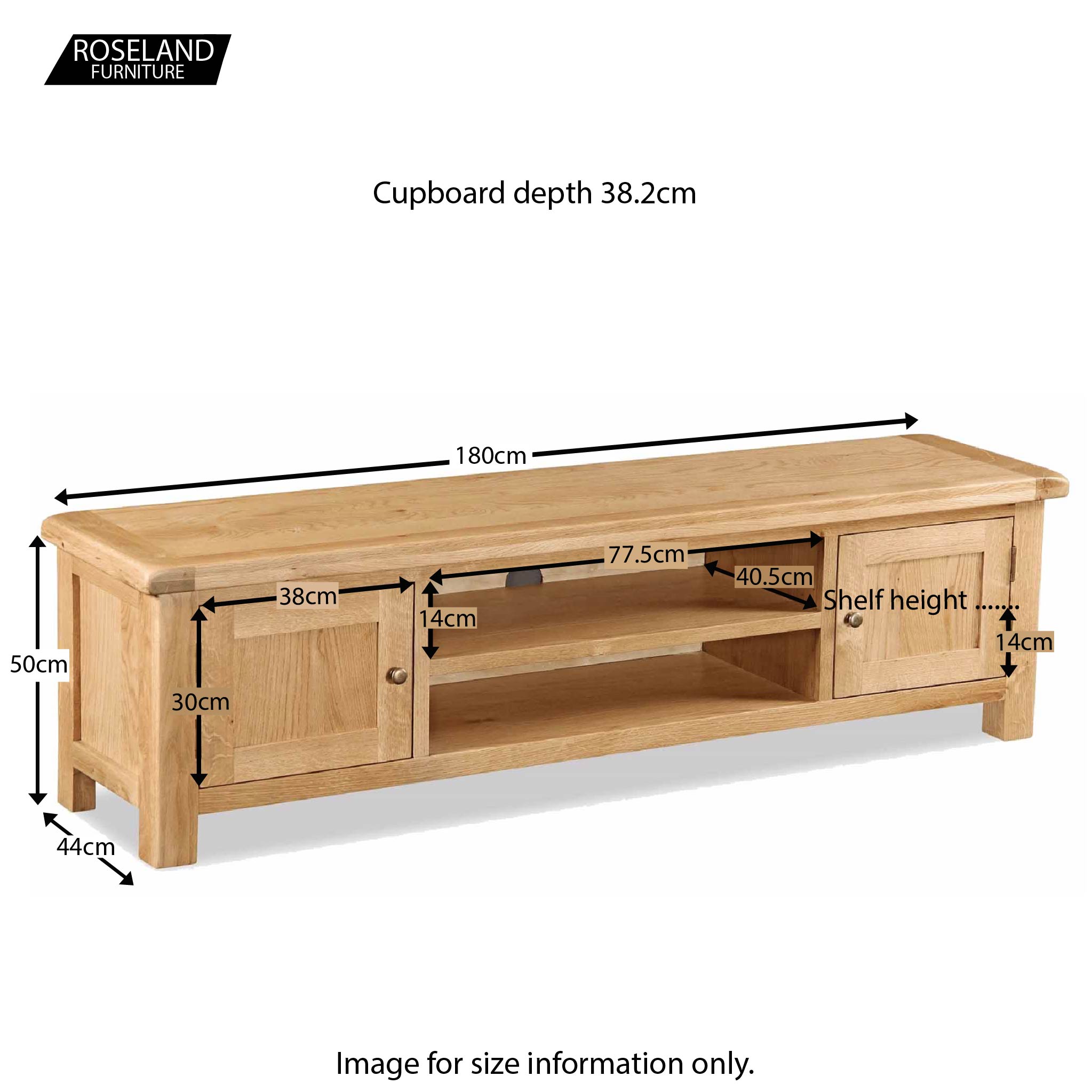 Zelah Oak 180cm TV Stand