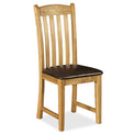 Zelah Oak Slatted Back Dining Chair by Roseland Furniture