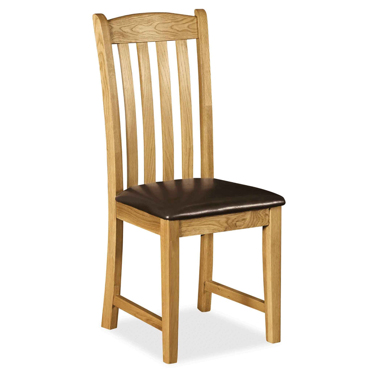 Zelah Oak Slatted Back Dining Chair by Roseland Furniture