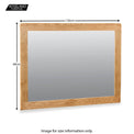 Zelah Oak Framed Mirror - Size Guide