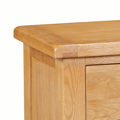 Zelah Oak 5 Drawer Tallboy Chest