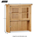 Zelah Small Sideboard Dresser Hutch - Size Guide