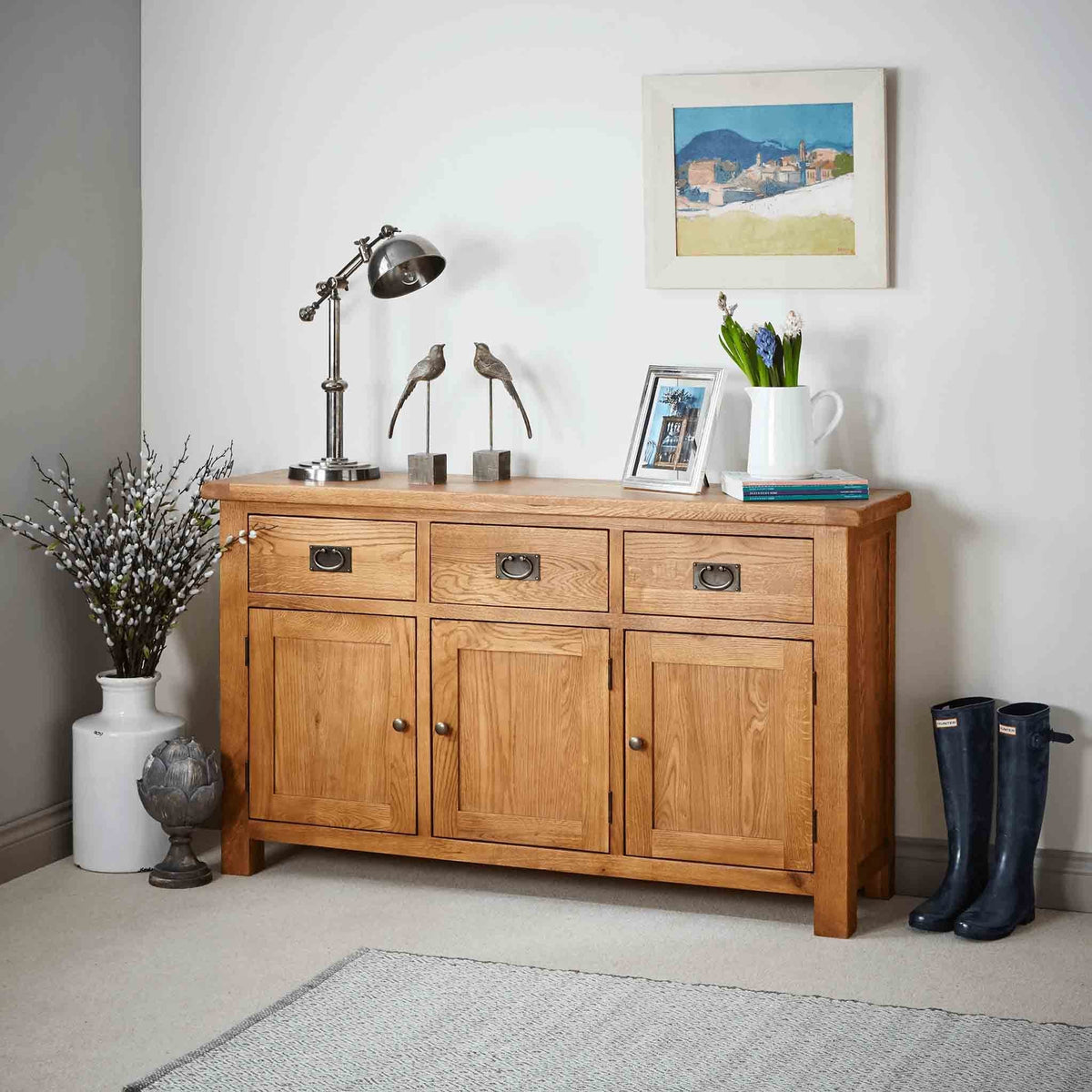 Zelah Oak Large Sideboard