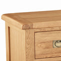 Zelah Oak 3 over 4 Chest of Drawers - Close Up of Top