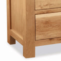 Zelah Oak 3 over 4 Chest of Drawers - Close Up of Feet
