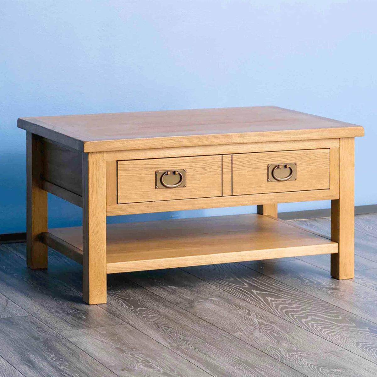 Surrey Oak Coffee Table - Lifestyle side view
