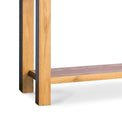 Surrey Oak Console Table - Close up of legs and lower shelf