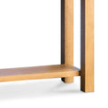 Surrey Oak Console Table - Close up of legs and lower shelf