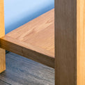 Surrey Oak Console Table - Close up of  lower shelf