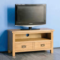 Surrey Oak waxed TV stand 90cm - Lifestyle