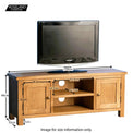 Surrey Oak TV Stand 120cm - Size guide