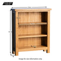 Surrey Oak Small Bookcase - Size Guide