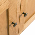 close up of brass door knobs