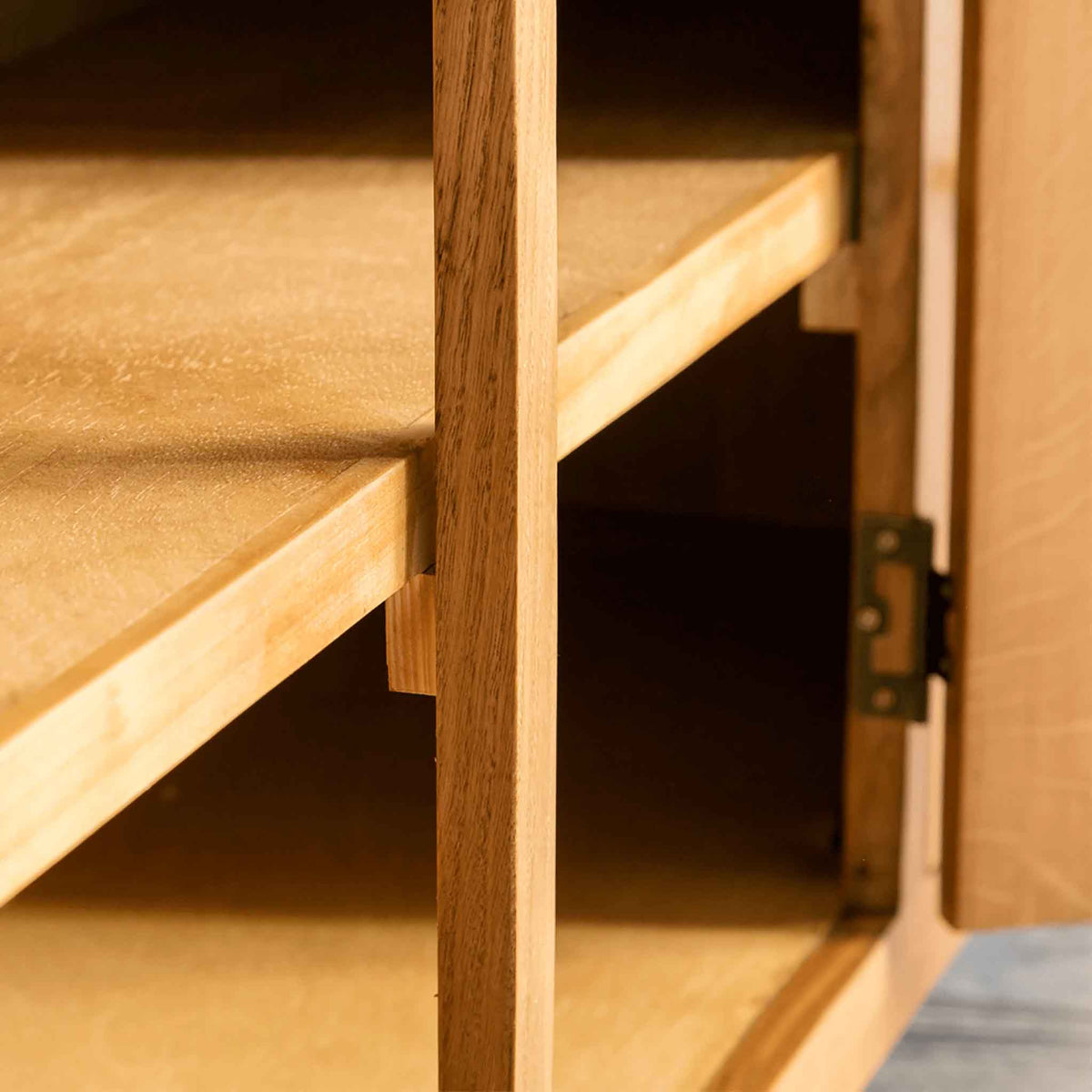 close up of internal shelves