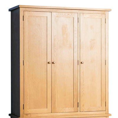 Surrey Oak Triple Wardrobe & Drawers