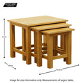 London Oak Nest of Tables - Size guide