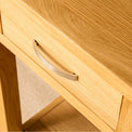 Closed drawer on the London Oak Telephone Table by Roseland Furniture