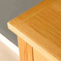 Close up of the London Oak Telephone Table by Roseland Furniture