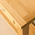 Close up of the London Oak Console Table by Roseland Furniture