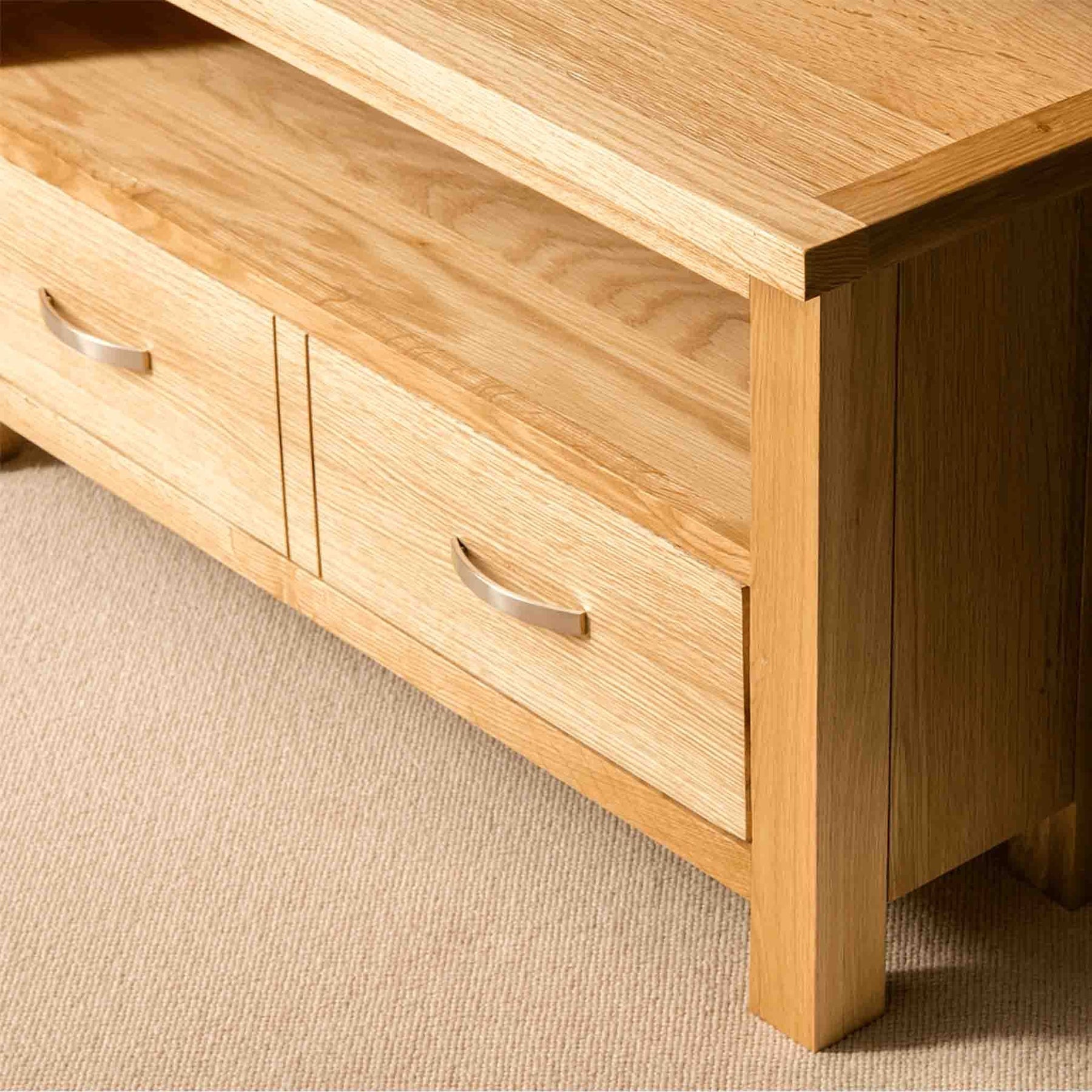 Shelf on the London Oak Corner TV Stand