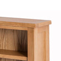 London Oak Small Bookcase - Close up of oak top