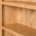 London Oak Small Bookcase - Close up of back of shelf