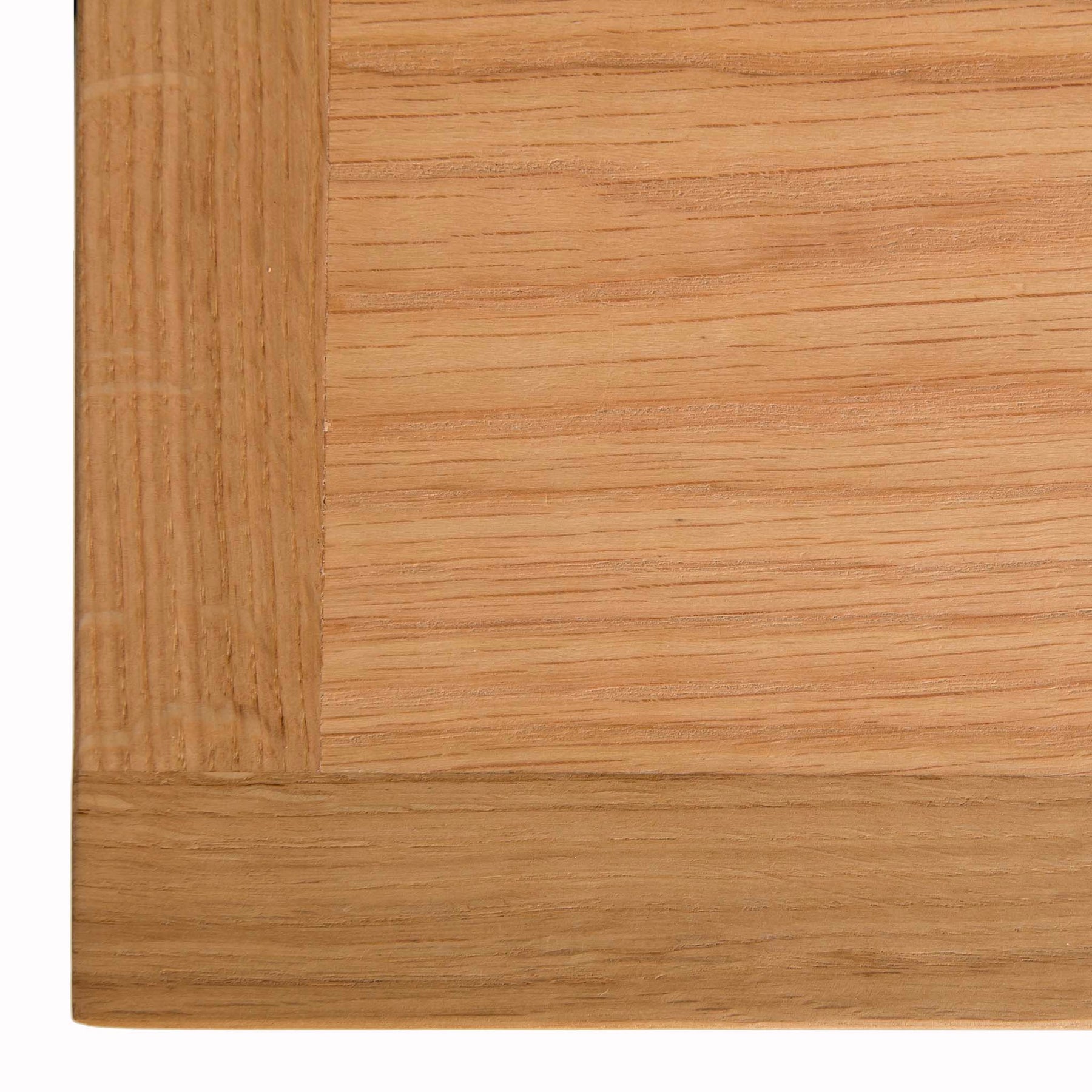 London Oak Small Bookcase - Close up of oak top corner