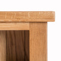 London Oak Small Bookcase - Close up of oak top