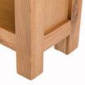 London Oak Small Bookcase - Close up of feet of bookcase