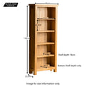 London Oak Slim Bookcase