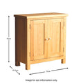 The London Oak Cupboard - Size guide