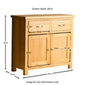 London Oak Small Sideboard - Size guide