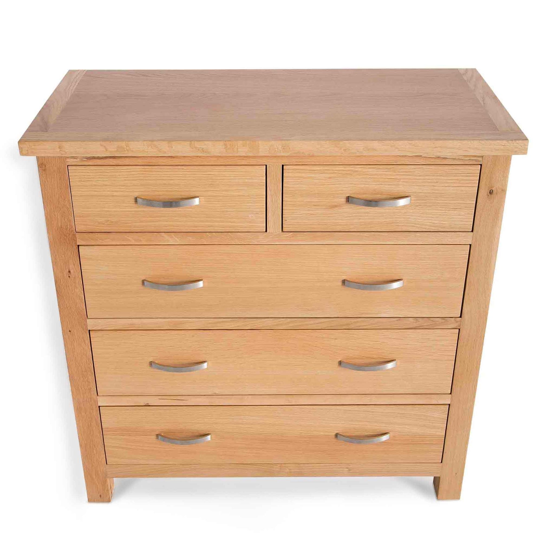 London Oak 2 over 3 Drawer Chest - Looking down on top of Chest