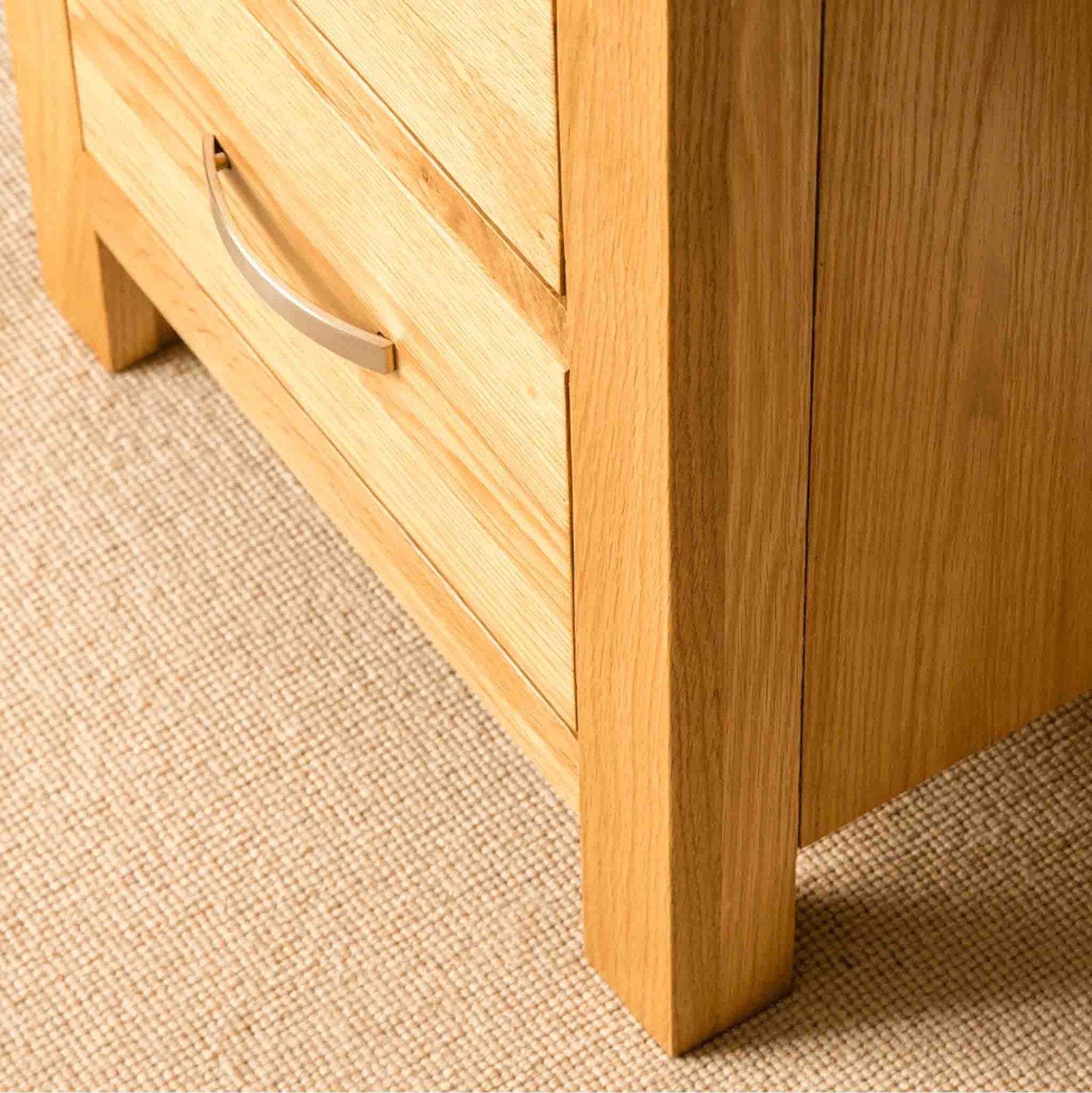 Feet on a London Oak Tallboy Chest.