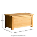 London Oak Blanket Box Ottoman - Size guide