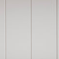Close up of back panels on the Farrow Grey Large Bookcase