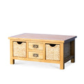 Surrey Oak Coffee Table with Baskets