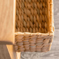Surrey Oak Tallboy with Baskets - Close up of inside basket
