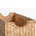 London Oak Coffee Table with Baskets by Roseland Furniture - Close up of basket