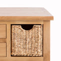 London Oak Coffee Table with Baskets by Roseland Furniture - Close up of basket