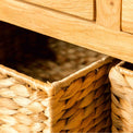 Baskets on a London Oak Console Table. 