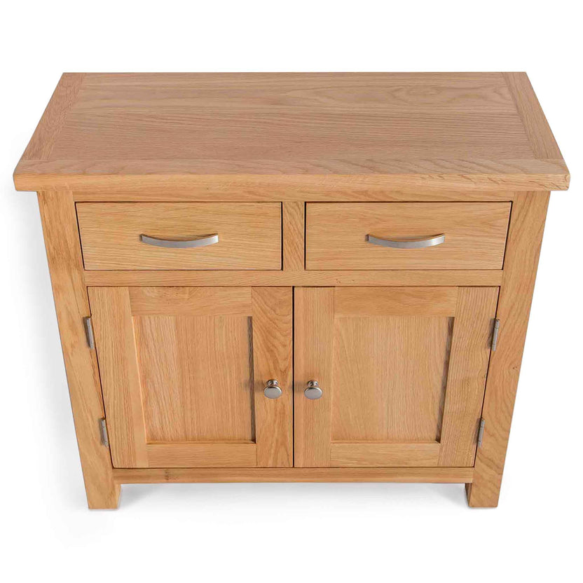 London Oak Mini Sideboard | 2 Drawers 1 Shelf | Oak | Roseland