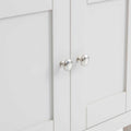 Close up of the cabinet doors on the Farrow Grey Mini Sideboard