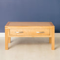 Abbey Light Oak Coffee Table - Lifestyle front view