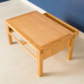 Topside view of the Abbey Light Oak Coffee Table with storage from Roseland Furniture