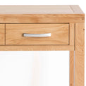 Abbey Light Oak Console Table - Close up of drawer front